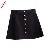 High Waist Skirt Women's 2016 Fashion Waist Skirt Korean Style Denim Skirt faldas korean style Ladies Elegant Skirt #LSW